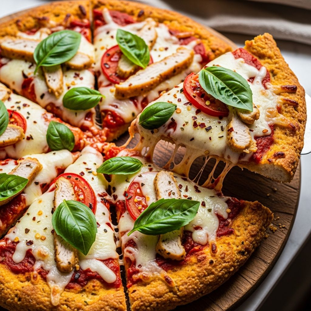 Discover a protein-packed pizza crust made from chicken—a tasty, gluten-free, low-carb alternative fit for any pizza lover.