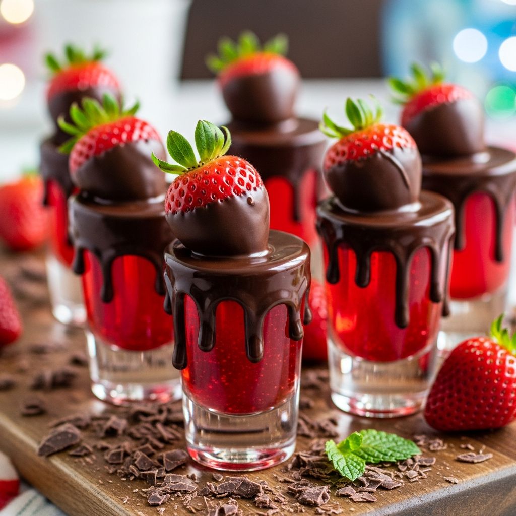 Chocolate Covered Strawberry Jello Shots: The Ultimate Party Treat Transform your gatherings with these irresistible, bite-sized chocolate covered strawberry jello shots, packed with flavor and fun for any occasion.