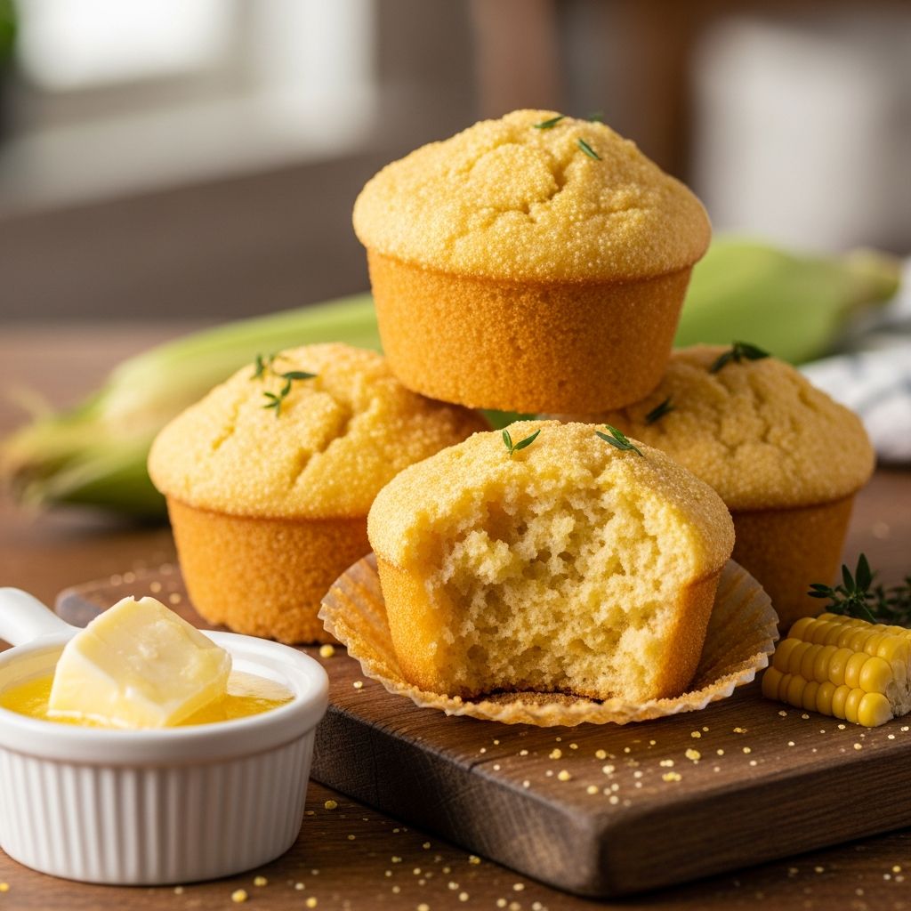Classic Cornmeal Muffins: Golden, Fluffy & Easy Homemade Recipe Enjoy the timeless taste of homemade cornmeal muffins—simple, moist, and perfect for every occasion, from breakfast to snacks.