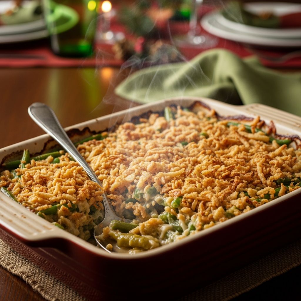 Discover the beloved green bean casserole recipe, its origins, step-by-step guides, cooking tips, and creative variations.
