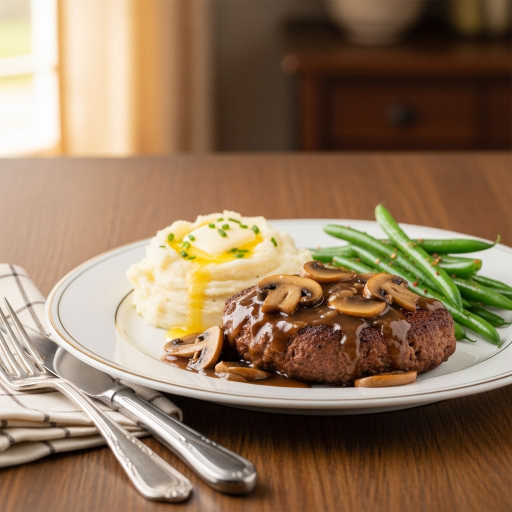 Master the art of homemade Salisbury steak with savory mushroom gravy and learn the secrets to moist, flavorful patties in one pan.