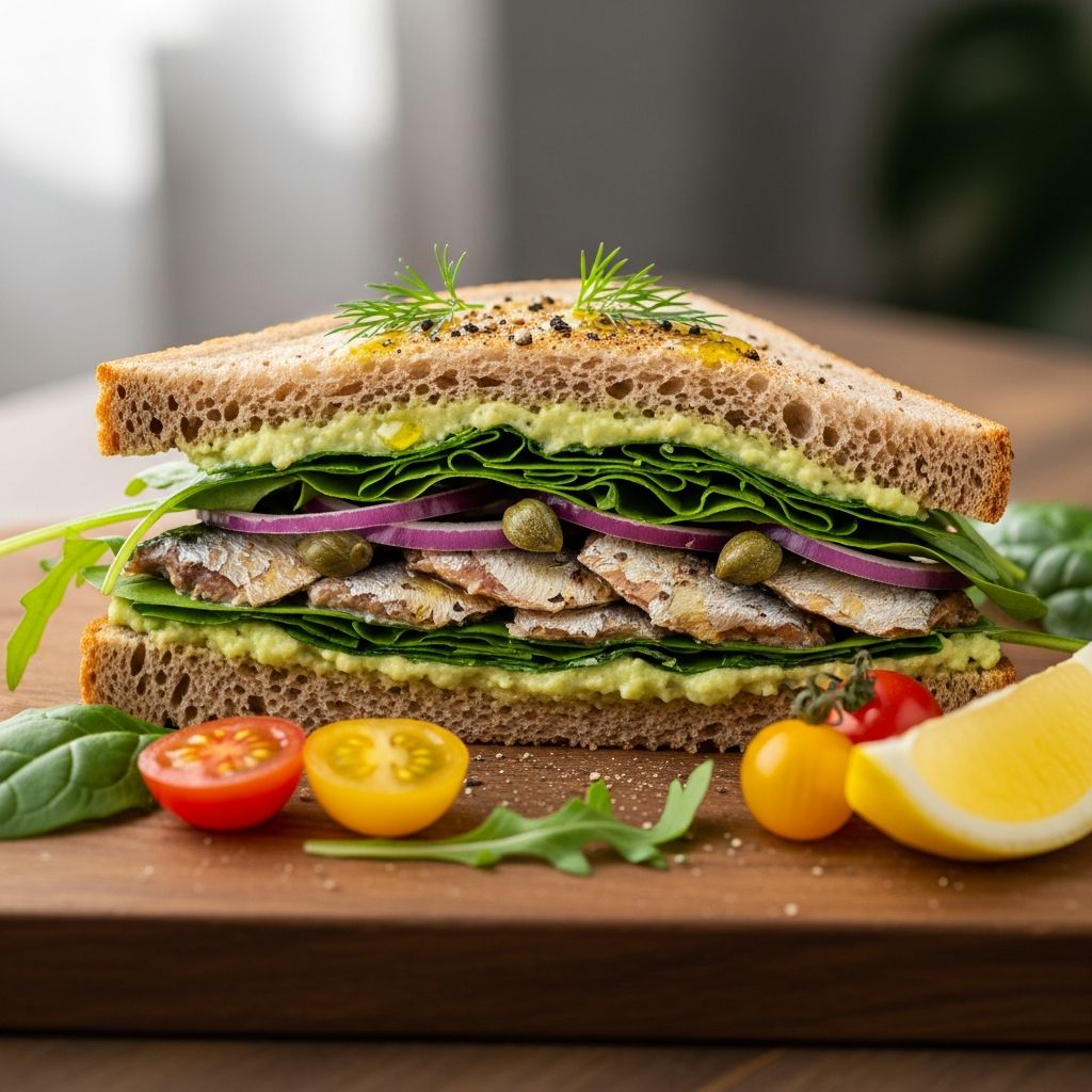 The Classic Sardine Sandwich: A Nutritious Twist on a Timeless Favorite Elevate your lunch with this nourishing, flavor-packed sardine sandwich—fresh, satisfying, and ready in minutes for a sustainable meal.