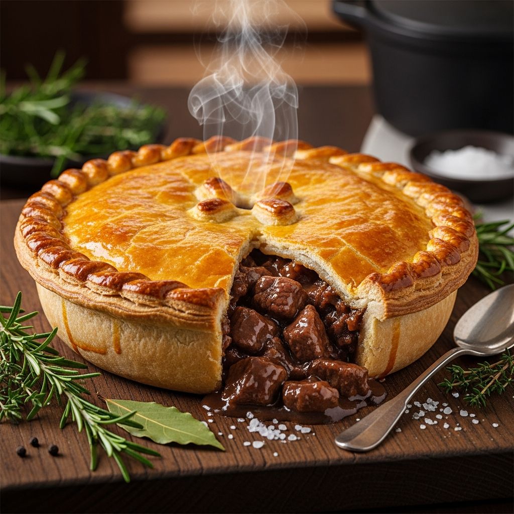 Discover the art of making traditional steak and kidney pie — a warming, savory dish cherished in British cuisine for generations.