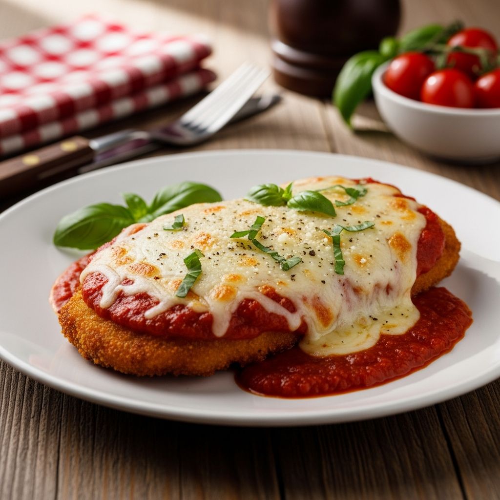 Classic Veal Parmigiana: Crispy Veal Cutlets Baked with Cheese and Tomato Sauce Experience the heart of Italian cuisine with this authentic Veal Parmigiana recipe featuring crispy veal cutlets layered in sauce and cheese.