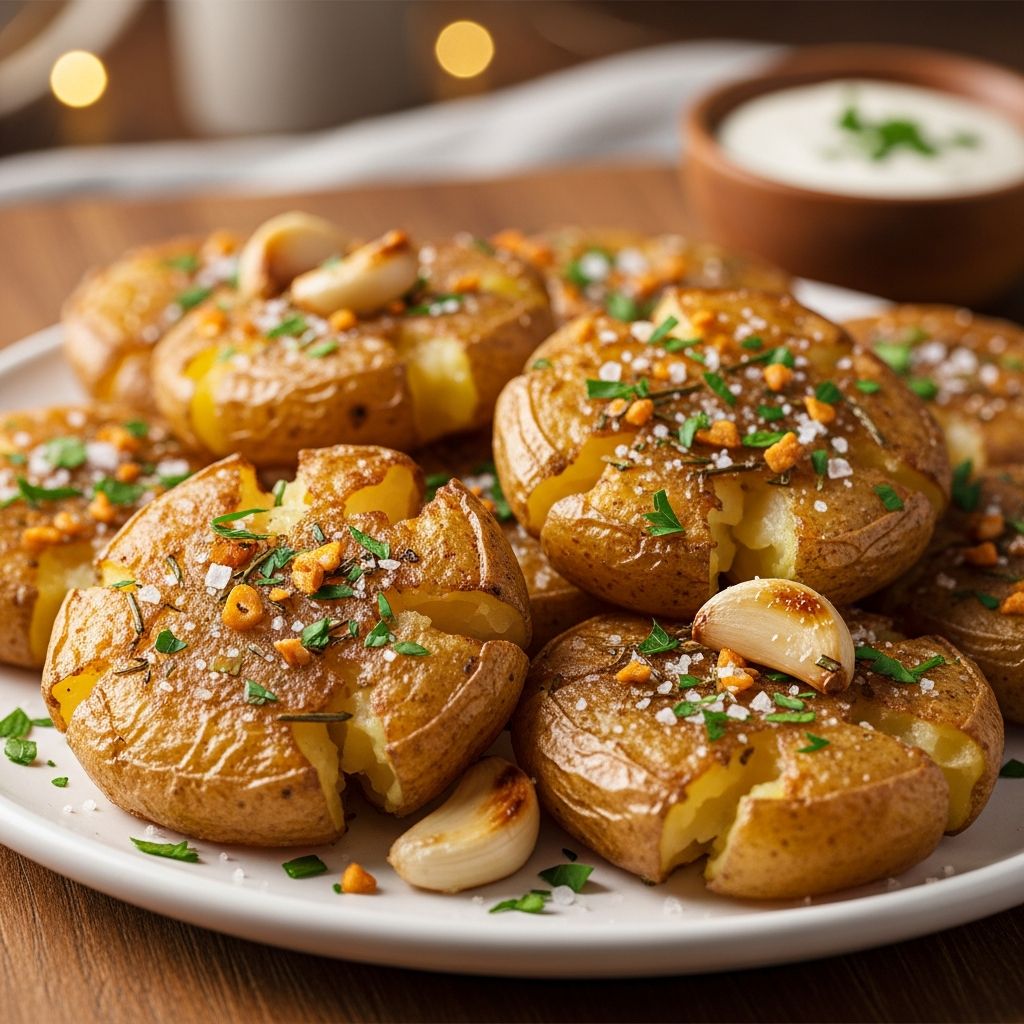 Discover how to make irresistibly crispy garlic smashed potatoes with a buttery interior and endless ways to customize your new favorite side.