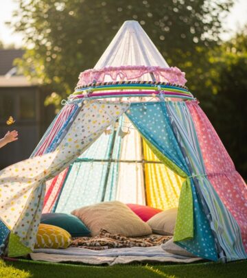 Transform a simple hula hoop into a whimsical tent for kids or adults with this easy step-by-step guide.