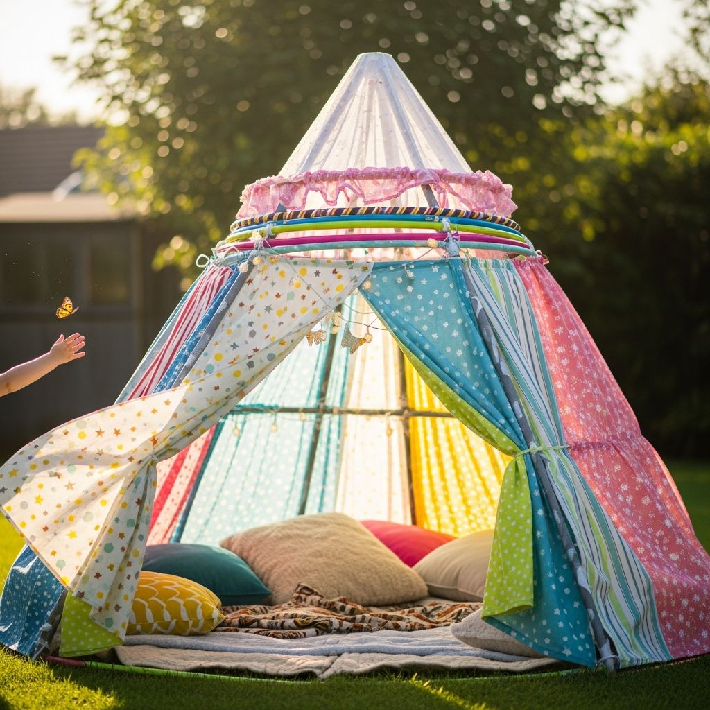DIY Hula Hoop Tent Tutorial: Create a Magical Play Space Transform a simple hula hoop into a whimsical tent for kids or adults with this easy step-by-step guide.