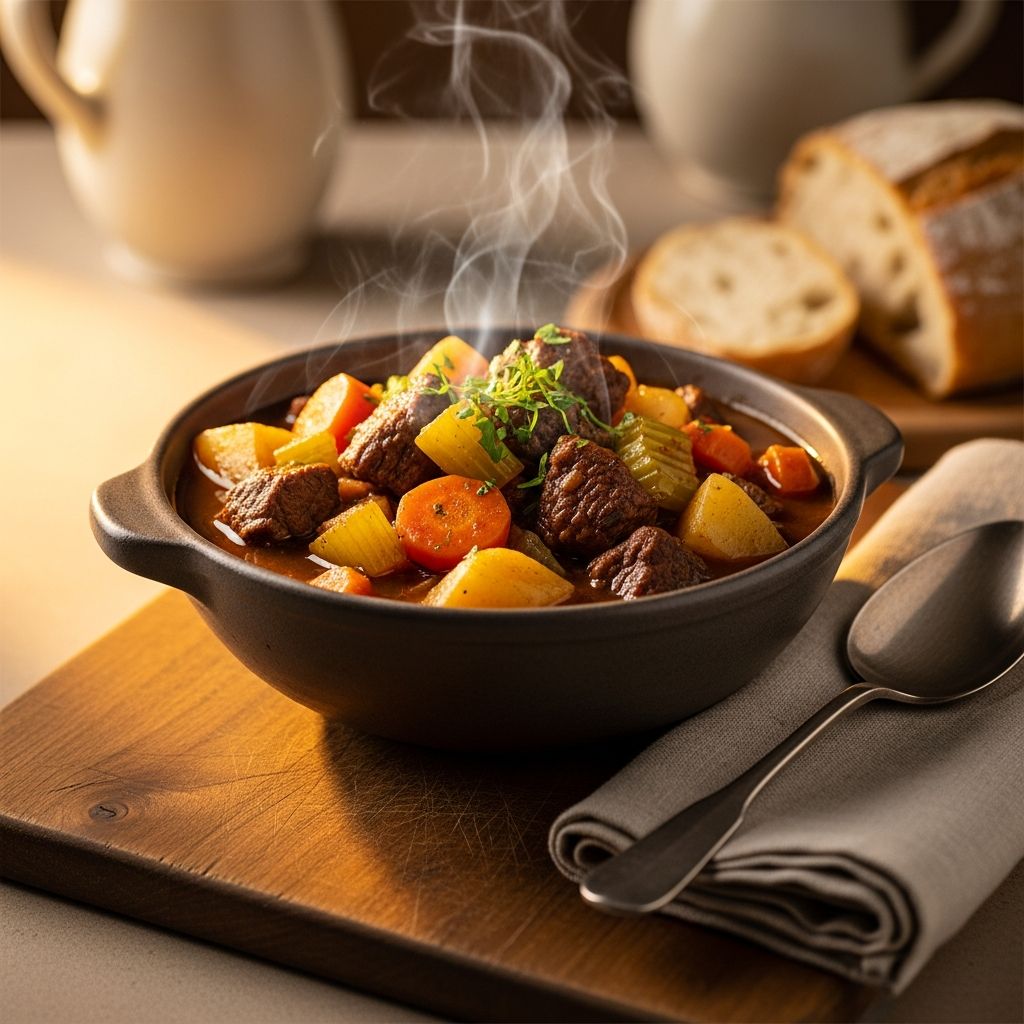 Easy Beef Stew Recipe: The Ultimate Hearty Comfort Food Make a classic, cozy beef stew from scratch—tender beef, rich broth, plenty of veggies, and tips for perfect results every time.