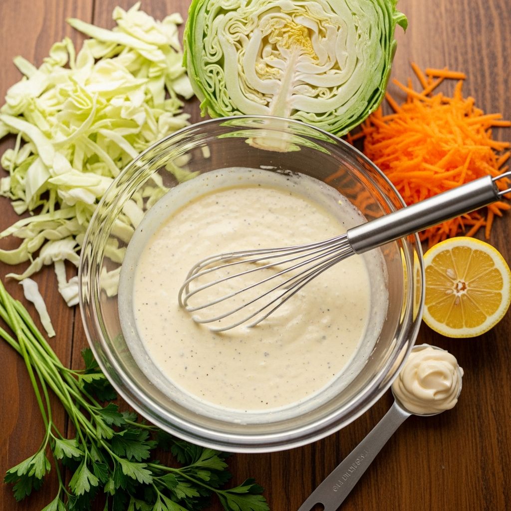 Make creamy, tangy, and delicious coleslaw at home with this classic, crowd-pleasing dressing recipe.