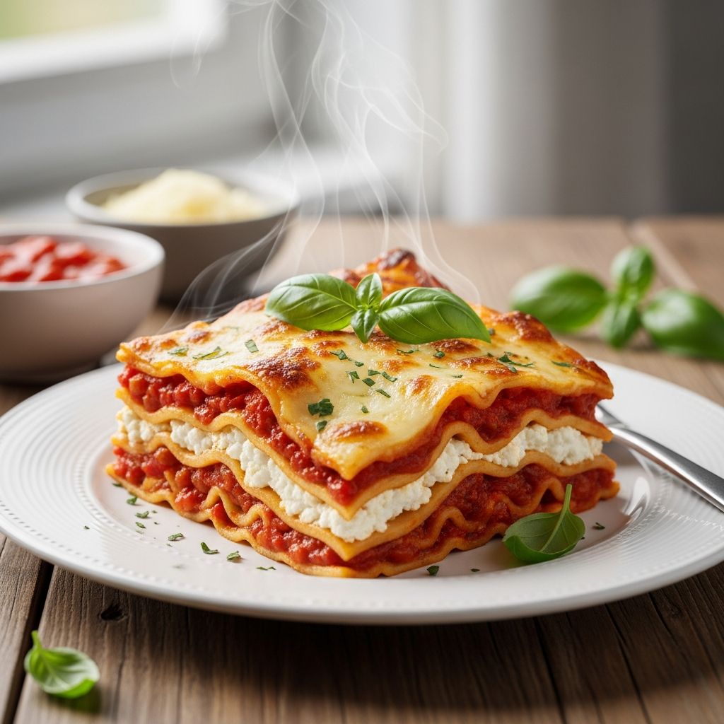 Savor each layer of this easy homemade lasagna, featuring cottage cheese for a delicious twist on a classic family favorite.