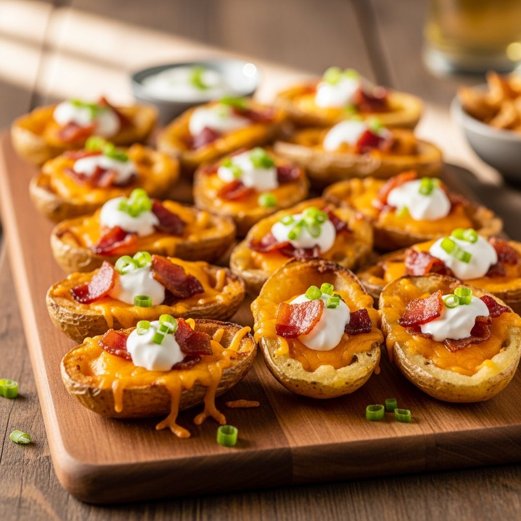 Discover how to make crisp, cheesy, and irresistible loaded potato skins for game day, parties, or any savory gathering.
