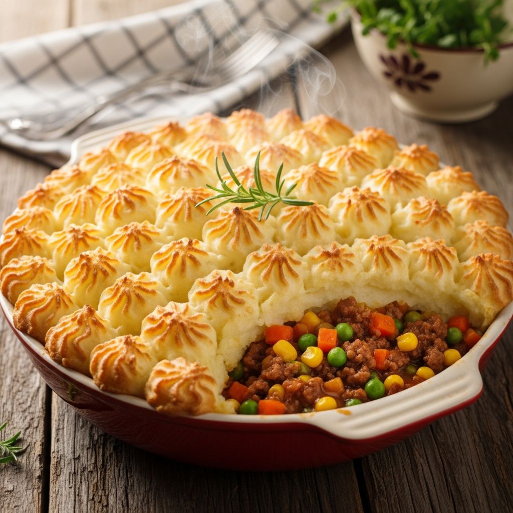 Discover how to make a delicious, classic Shepherd’s Pie packed with rich flavors and topped with golden mashed potatoes for the perfect family meal.