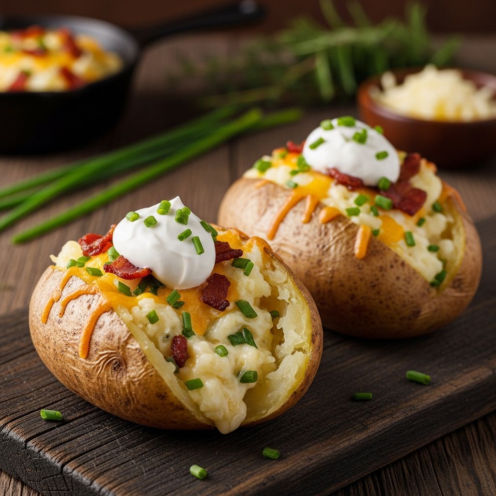 Discover a foolproof method for perfect, creamy twice-baked potatoes loaded with sharp cheddar, butter, and all your favorite mix-ins.