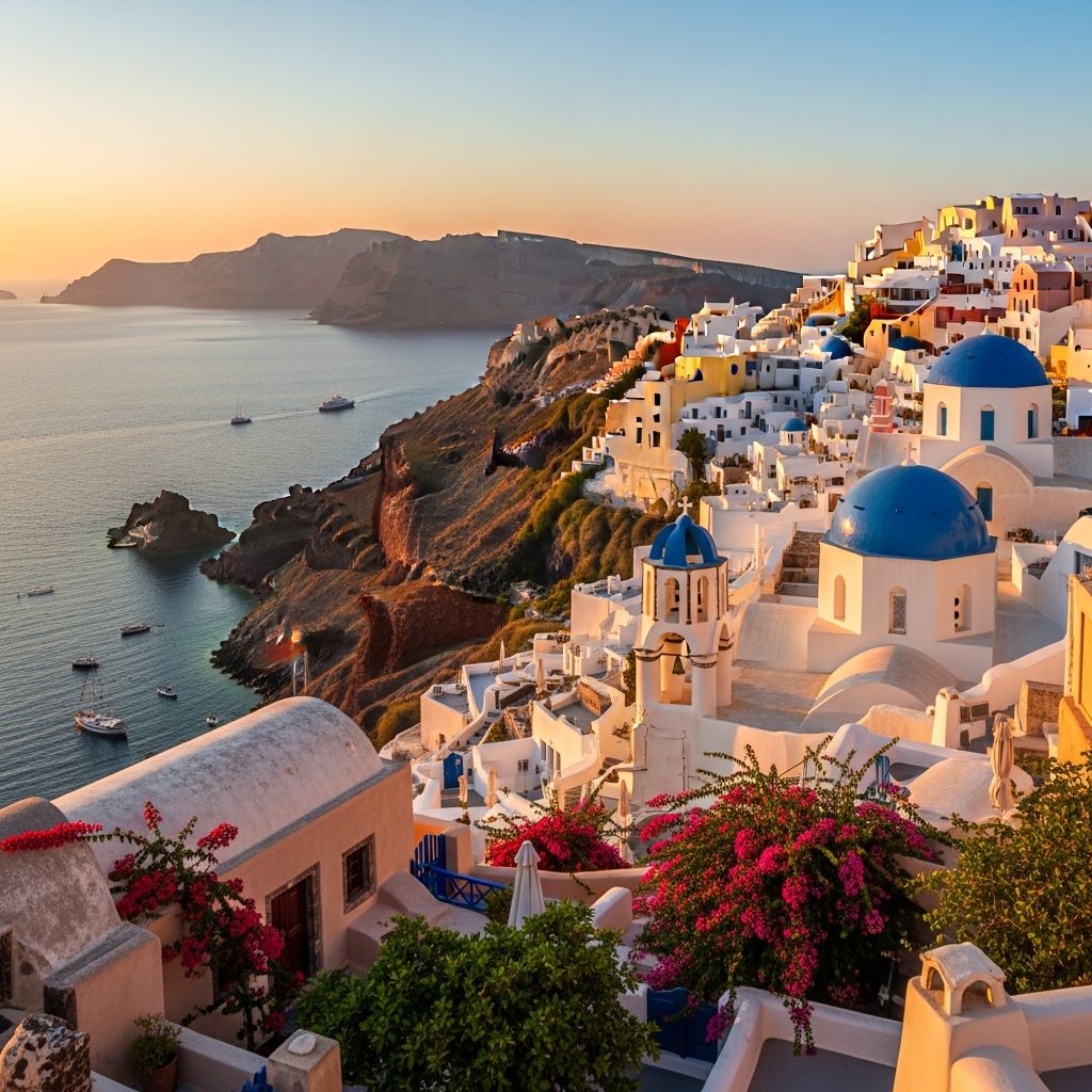 Uncover timeless streets, volcanic vistas, and iconic attractions in Santorini’s captivating main town, Fira — where Greek island culture pulses vibrantly.