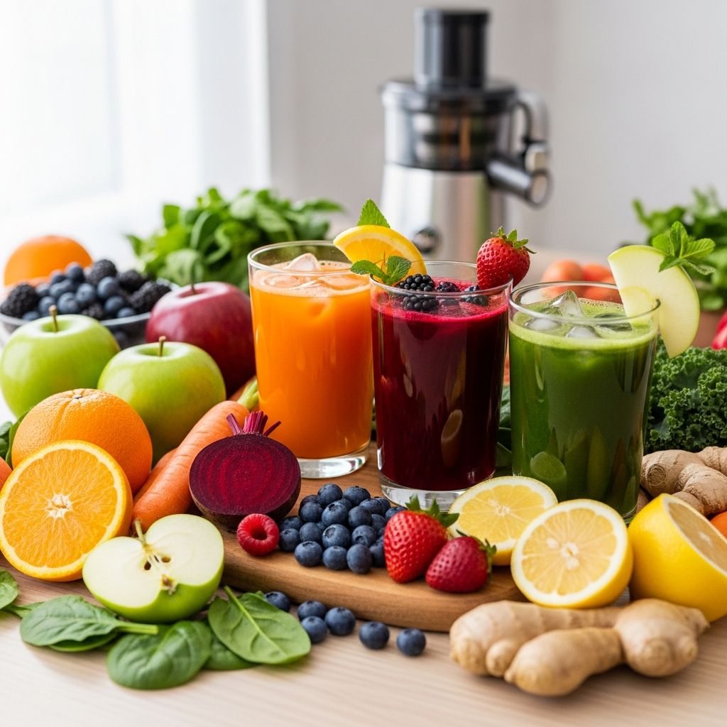 A comprehensive guide to vibrant, healthy juice recipes, plus tips and tricks for making delicious, nourishing drinks at home.