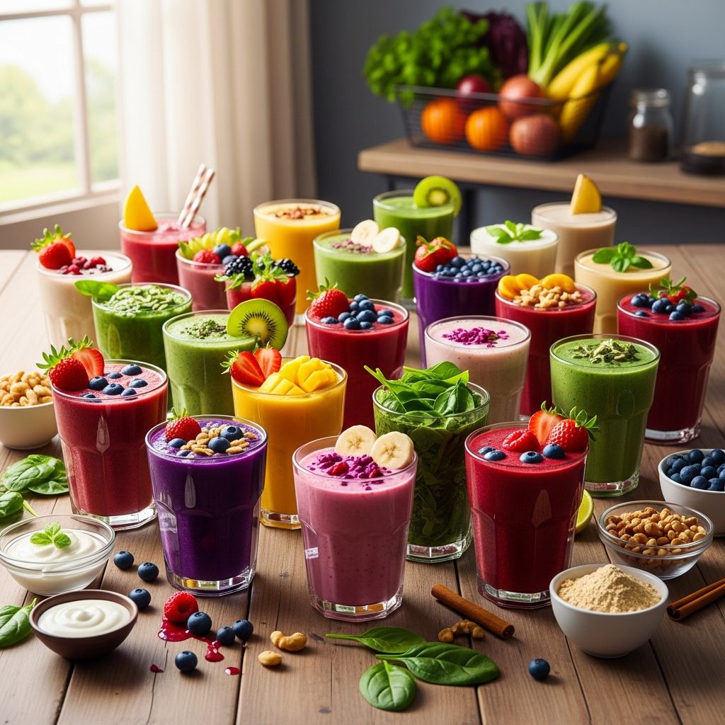 40 Delicious & Nutritious Smoothie Recipes for Every Taste Explore forty irresistible smoothie recipes packed with fruits, greens, proteins, and creative twists for breakfast or anytime refreshment.