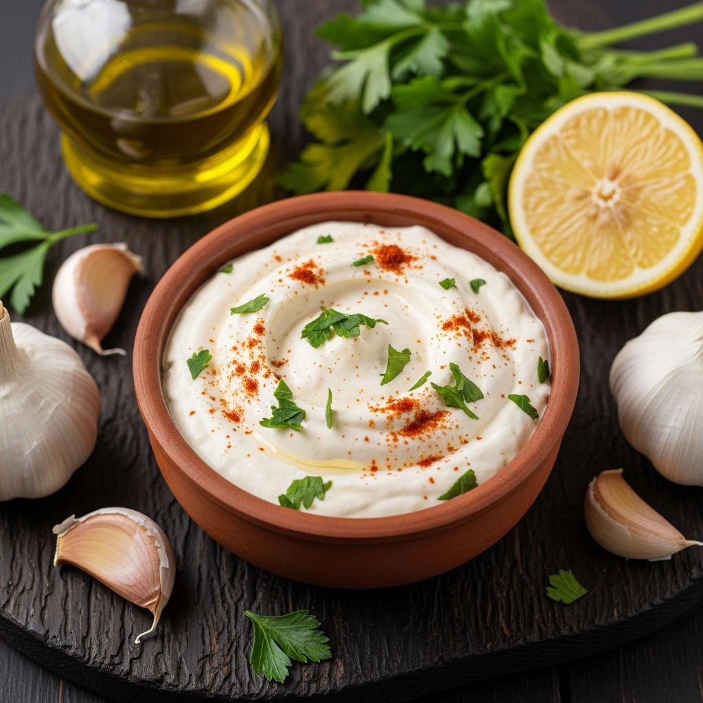 Transform your meals with this bold, easy Lebanese garlic sauce that uses only four simple ingredients for a burst of fresh flavor.
