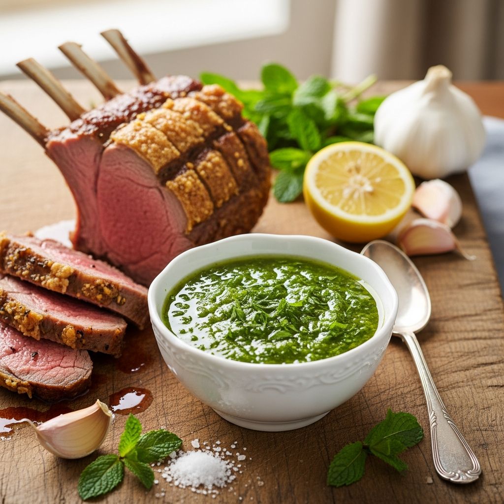 Experience the vibrant freshness of authentic homemade mint sauce—an easy, tangy classic that elevates every lamb dish.
