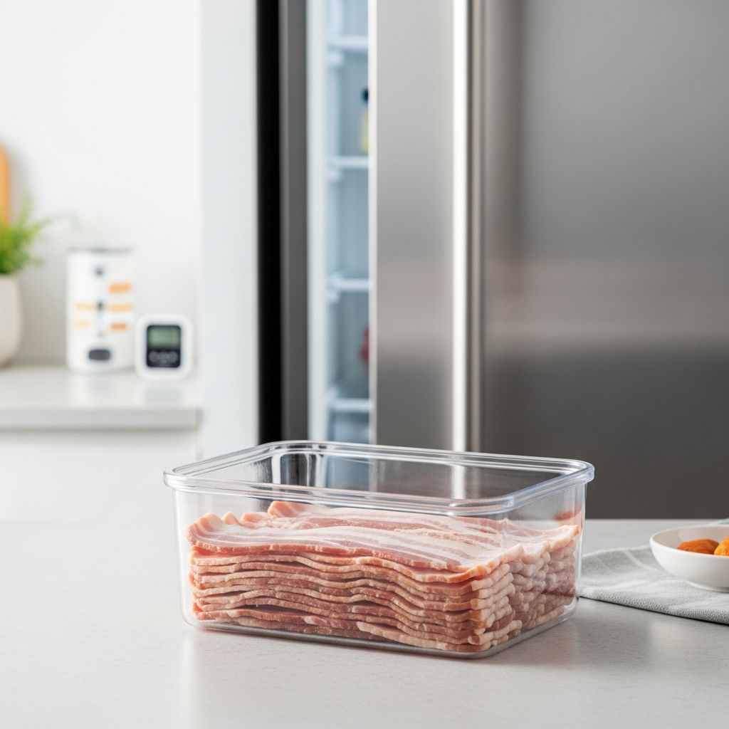 How Long Does Bacon Last in the Fridge? Storage Tips & Safety Guide Everything you need to know about storing bacon safely in your fridge and freezer, extending its shelf life, and recognizing when it's time to say goodbye.