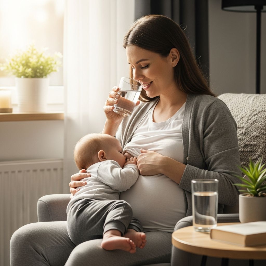 How Much Water Should You Drink While Breastfeeding? Hydration for breastfeeding moms: How much water to drink, signs of dehydration, and practical tips for staying healthy.