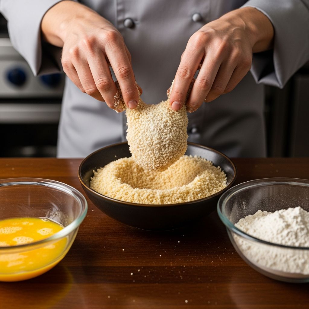 The Complete Guide to Breading Chicken for Perfectly Crisp Results Master every technique for breading chicken at home with foolproof instructions, variations, and pro tips for a crispy, golden finish.