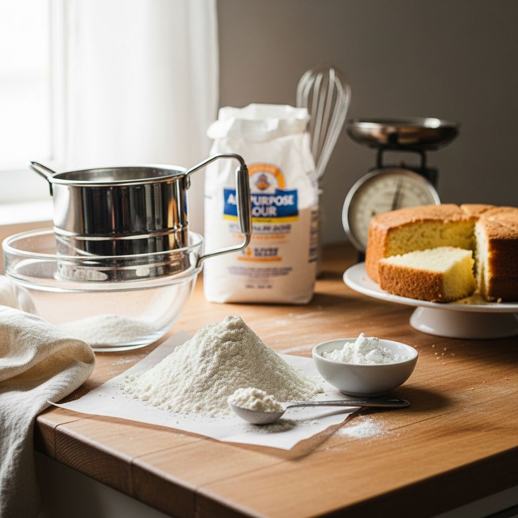 Unlock the secret to ultra-soft cakes by making your own cake flour with simple pantry ingredients and easy steps.