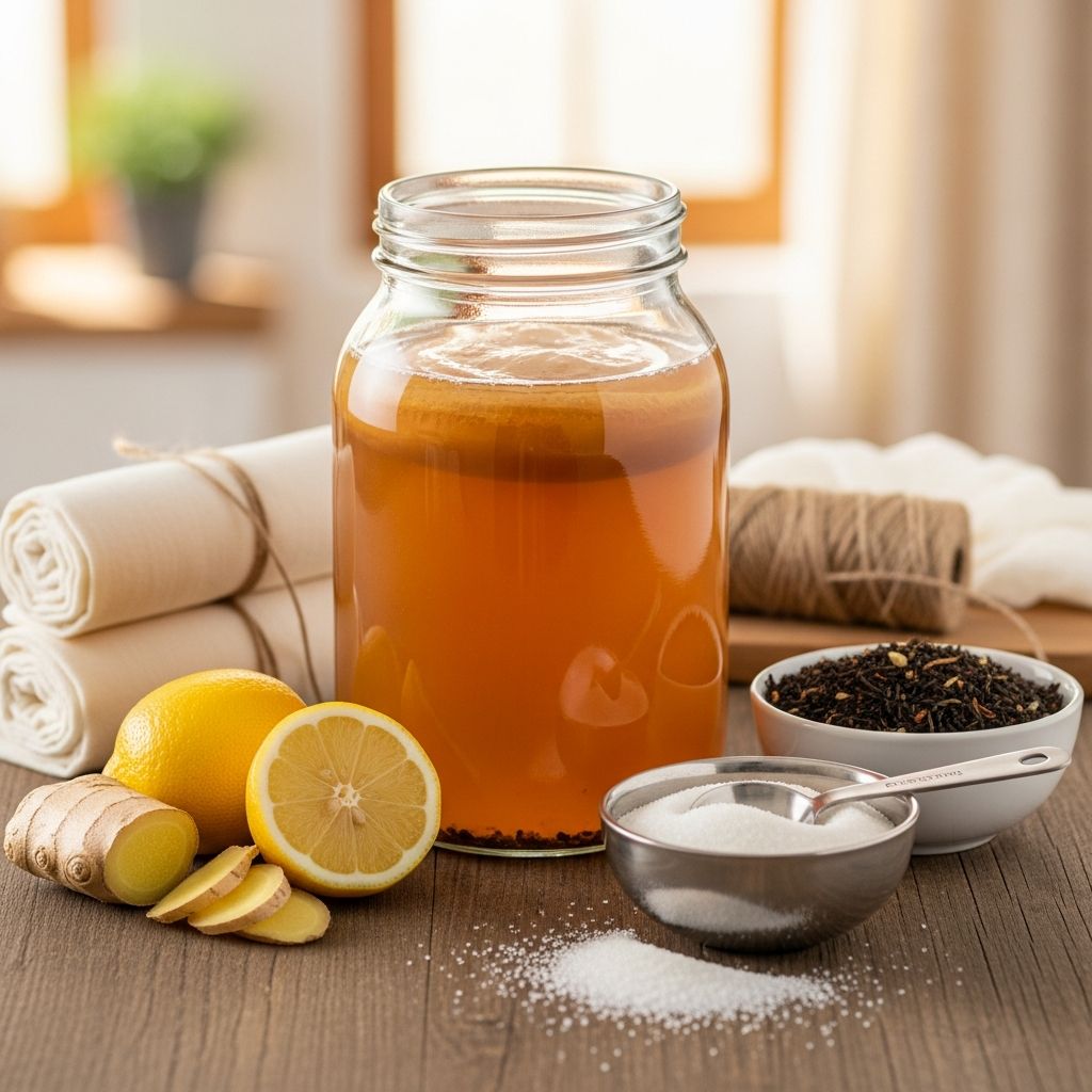 Unlock the secret to brewing flavorful, fizzy kombucha in your kitchen with a complete DIY guide for beginners.