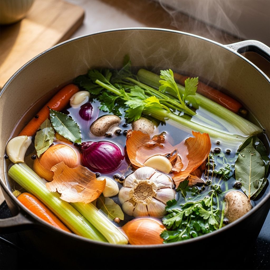 Unlock the secrets to flavorful, thrifty vegetable stock with scraps, no strict recipe required.