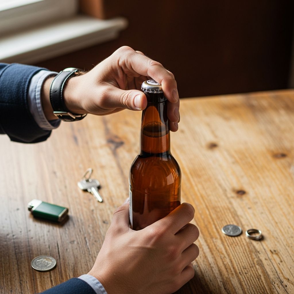 Master the art of ingenious beer opening with everyday tools—no opener needed, just a little creativity and careful leverage.