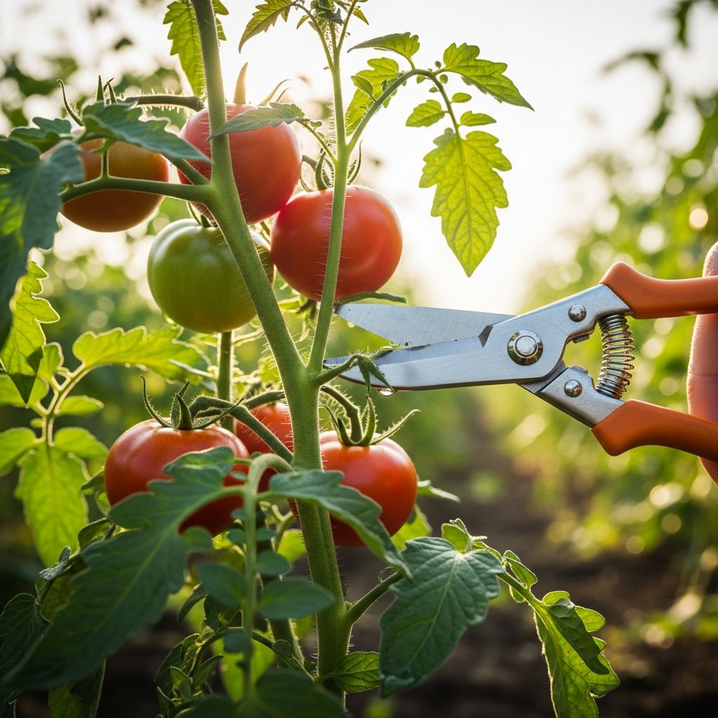 Master tomato pruning with step-by-step strategies for healthier plants, bigger yields, and tastier fruit in your home garden.