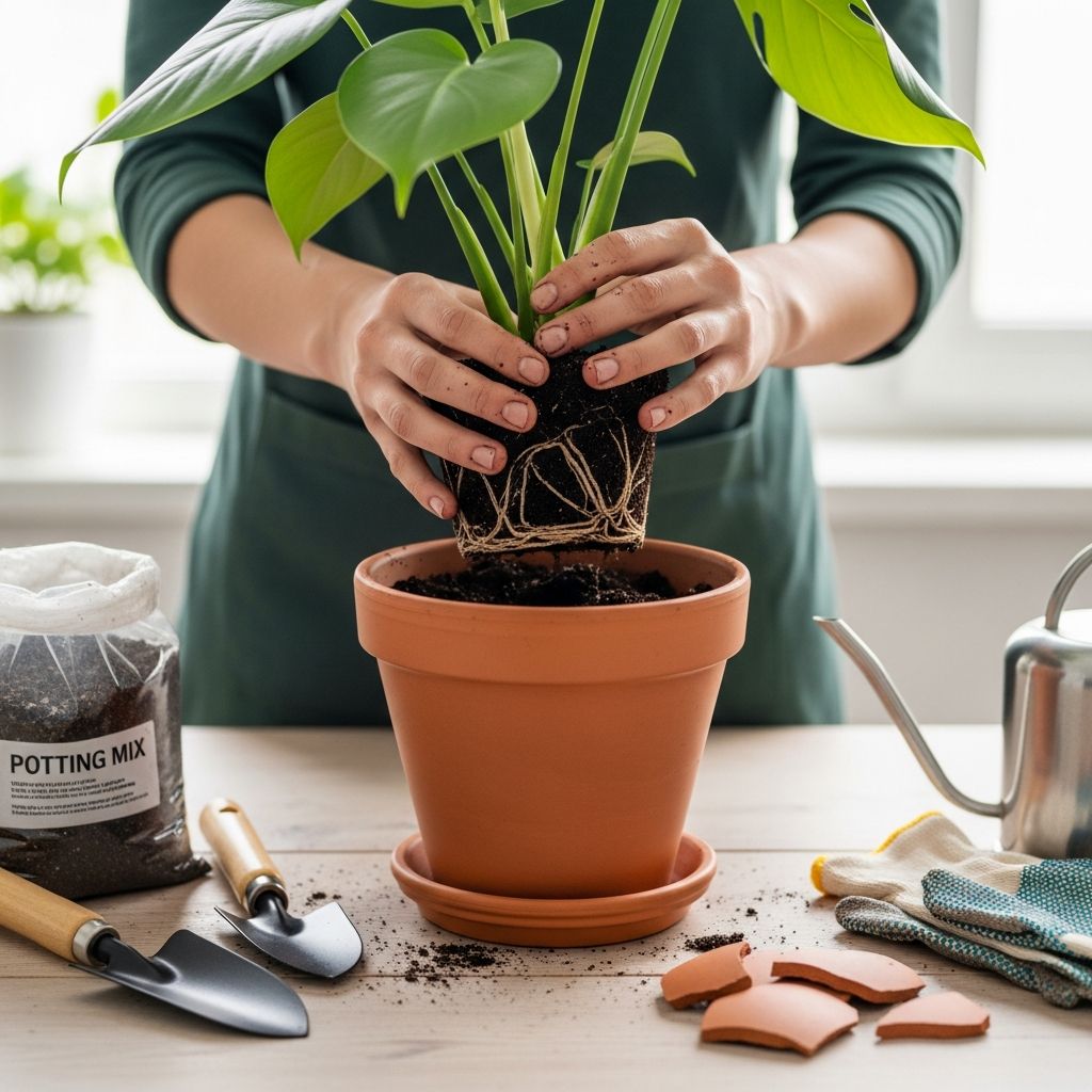 Learn the step-by-step process of repotting your houseplants for healthier growth and vibrant foliage.