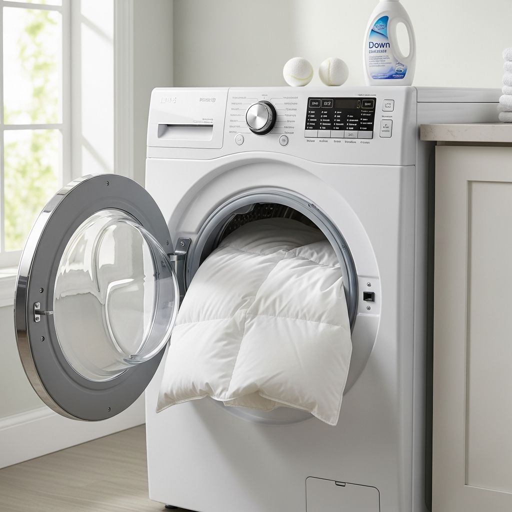 Everything you need to know—from prep to drying—to keep your down comforter clean, fluffy, and fresh for years.