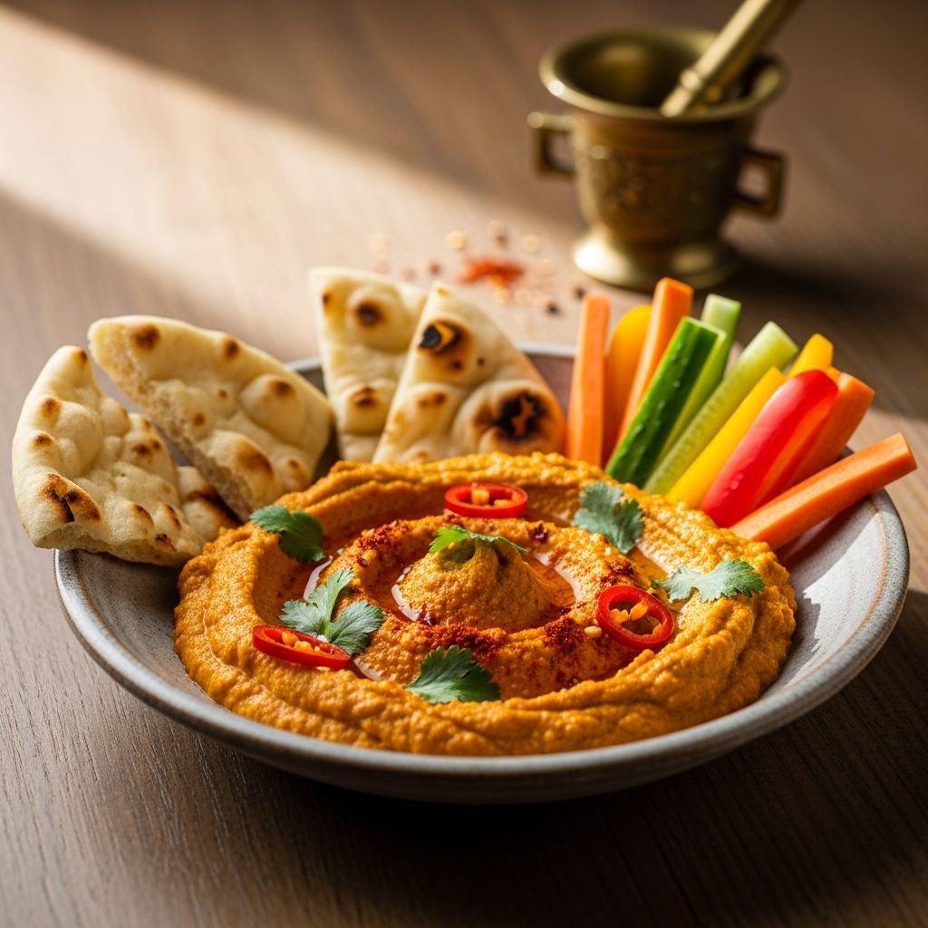Indian Spiced Hummus: A Flavorful Twist on a Classic Discover how to make Indian spiced hummus with aromatic spices and a vibrant twist.