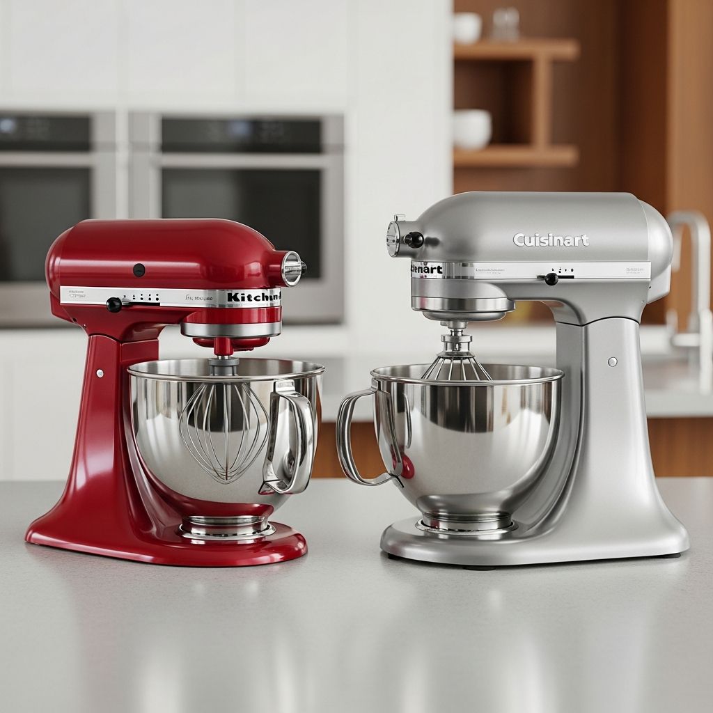 KitchenAid vs. Cuisinart Stand Mixers: A Comprehensive Review for 2025 Comparing KitchenAid and Cuisinart stand mixers side-by-side for design, performance, attachments, and value.