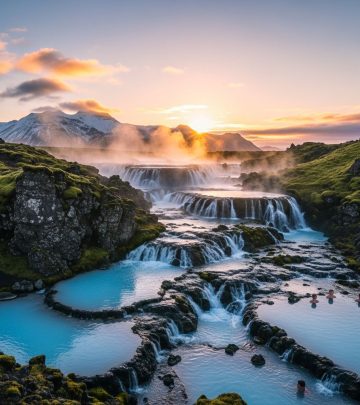 Experience relaxation and gourmet Icelandic cuisine at the Golden Circle’s spectacular two-tiered geothermal lagoon with a unique waterfall feature.