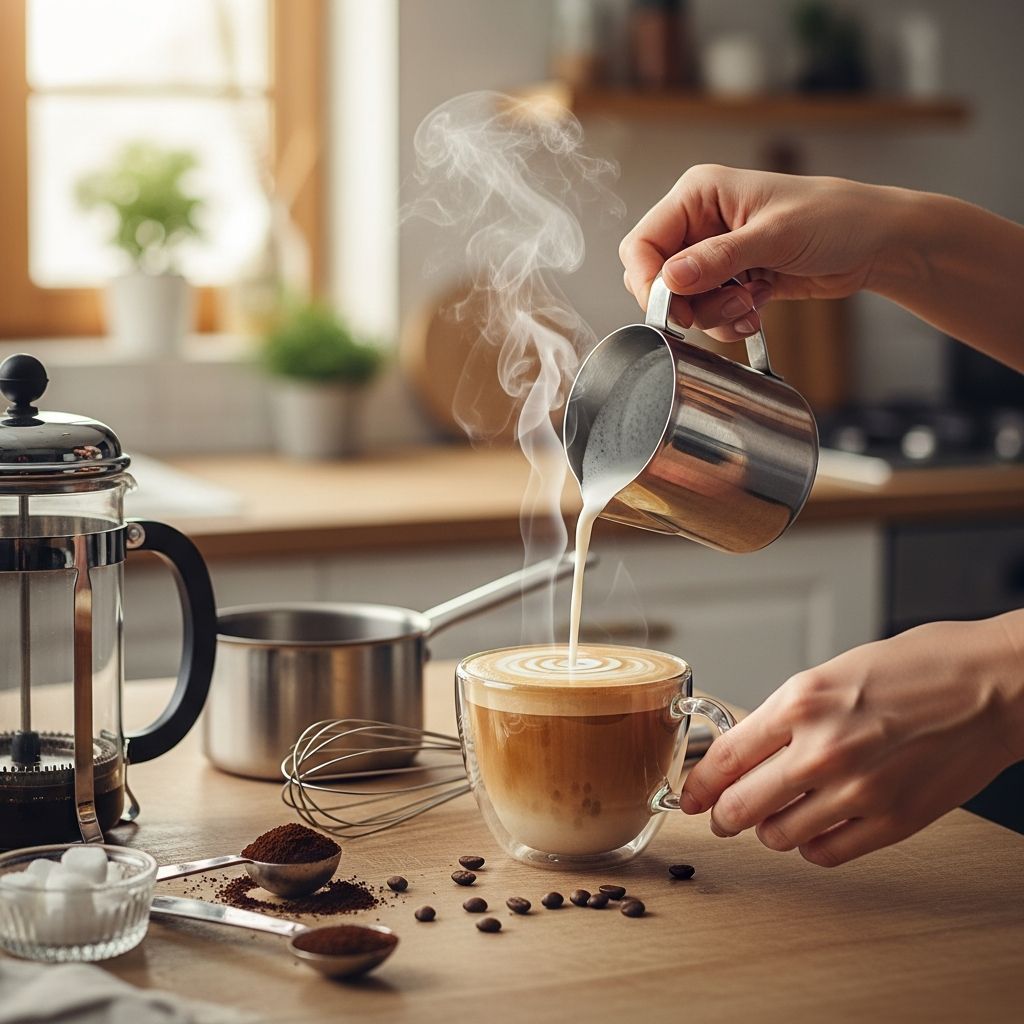 Learn to craft café-quality lattes at home using budget-friendly methods and everyday kitchen equipment.