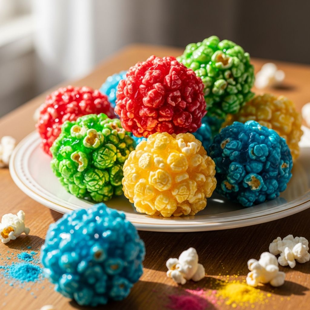 Bring vibrant flavor and nostalgia to your kitchen with these easy, fun, and colorful Jello popcorn balls everyone loves.