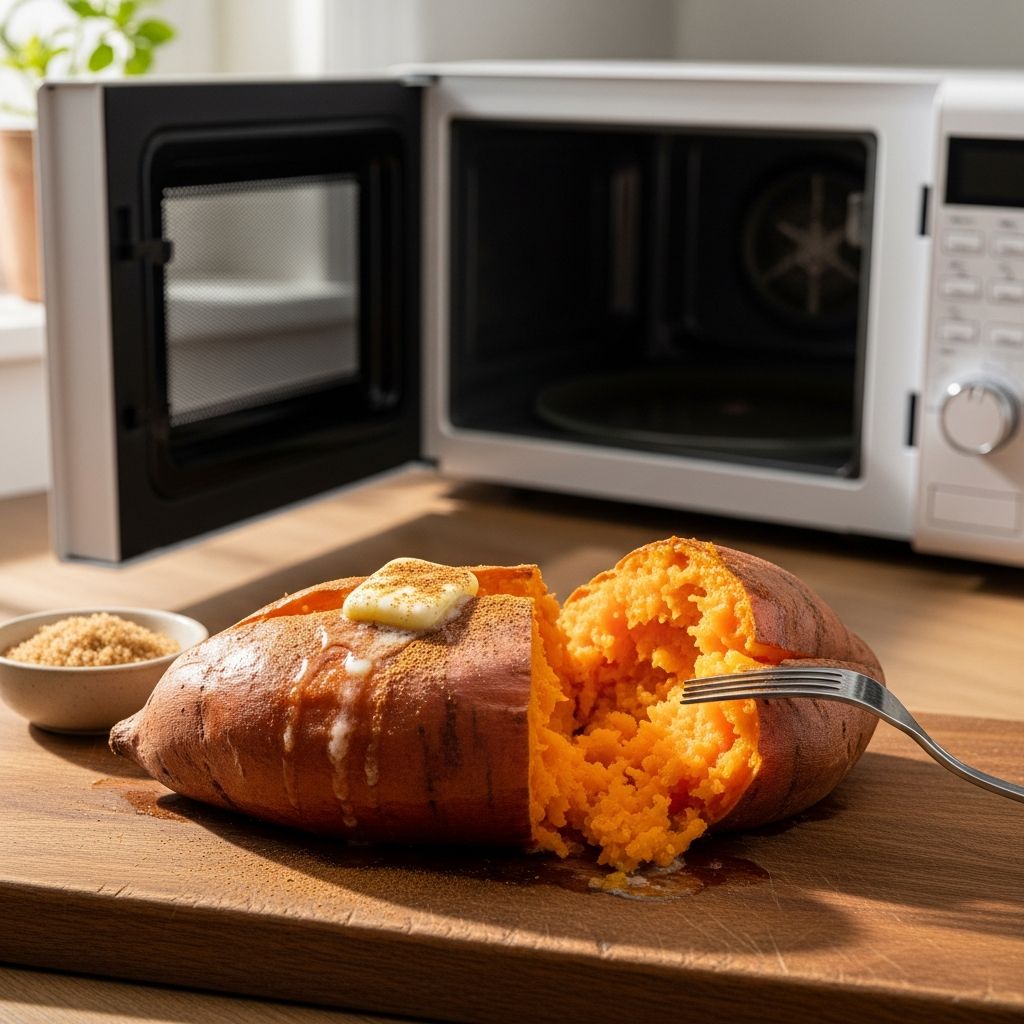 Microwaving sweet potatoes is the ultimate shortcut for a perfect, healthy, and comforting side in under 10 minutes.