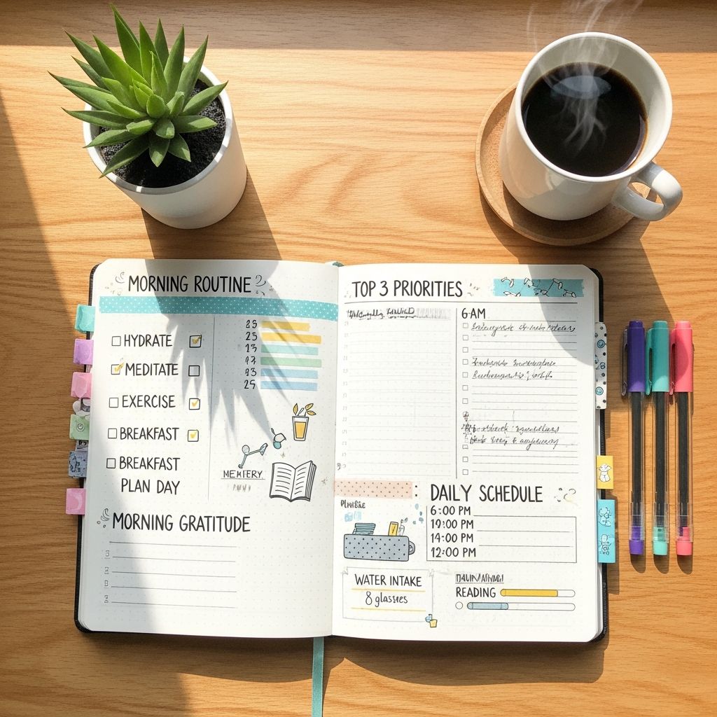 Start every day clear-headed and focused with this intentional morning bullet journal approach that integrates planning, reflection, and productivity.
