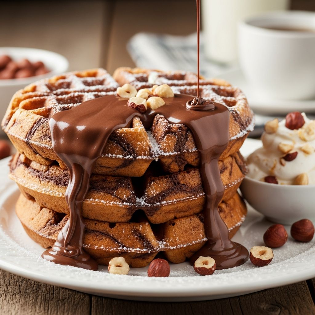Discover how to craft irresistible Nutella swirl waffles for a decadent, picture-perfect sweet breakfast experience.