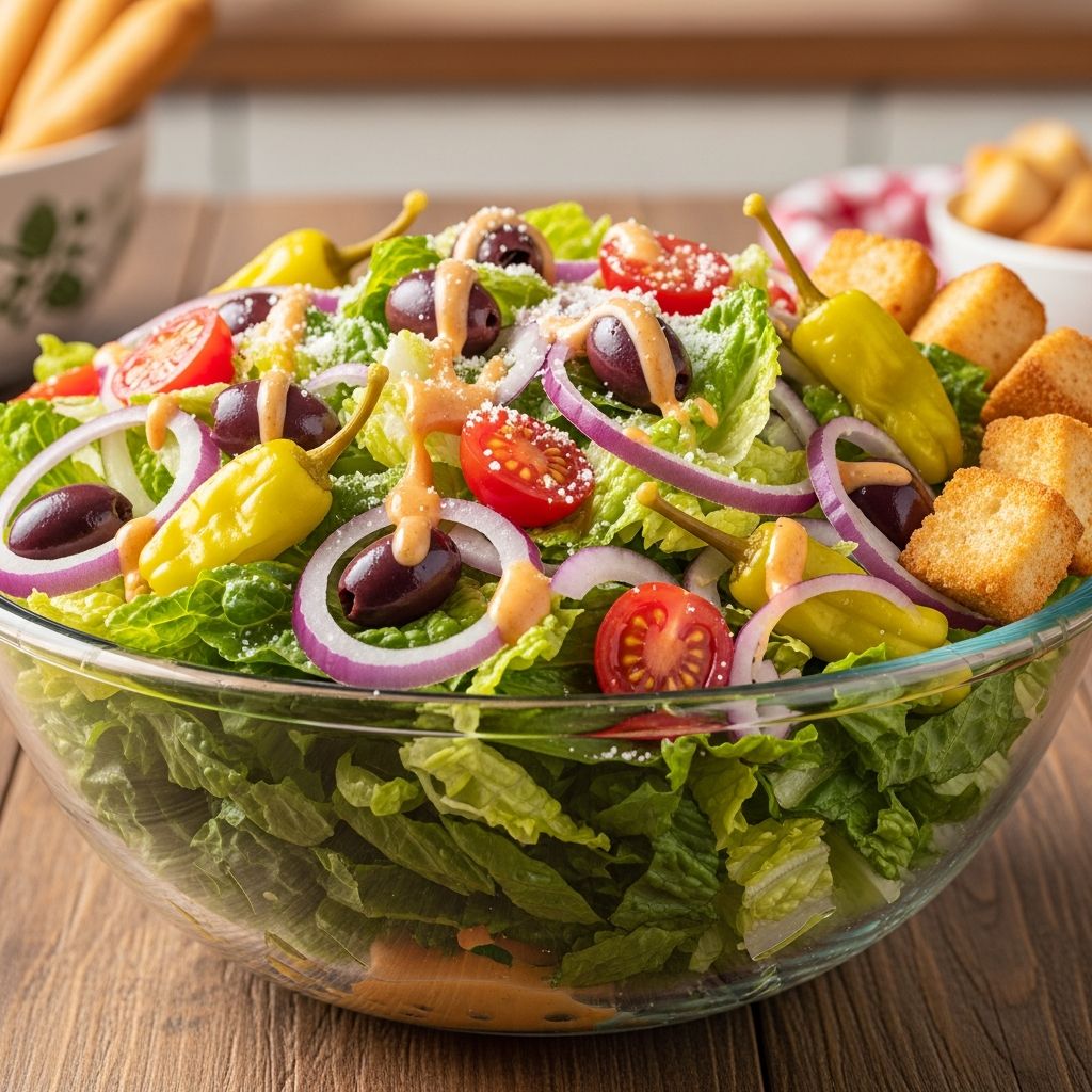 Olive Garden Salad Copycat: Authentic Flavor at Home Recreate the beloved Olive Garden salad and dressing at home—fresh, crisp, and irresistibly zesty for any occasion.