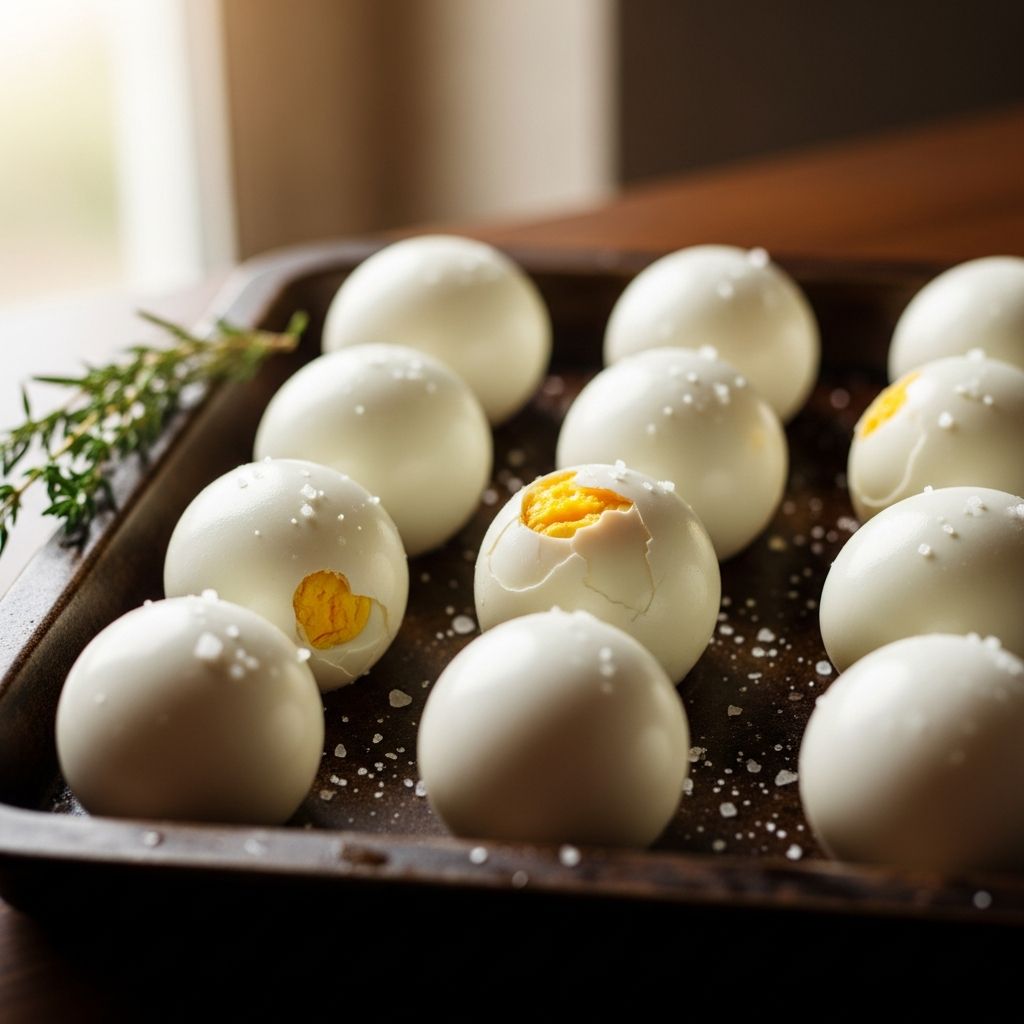 Discover the simple, mess-free method to hard-cook eggs in your oven—no boiling, just perfect results every time.