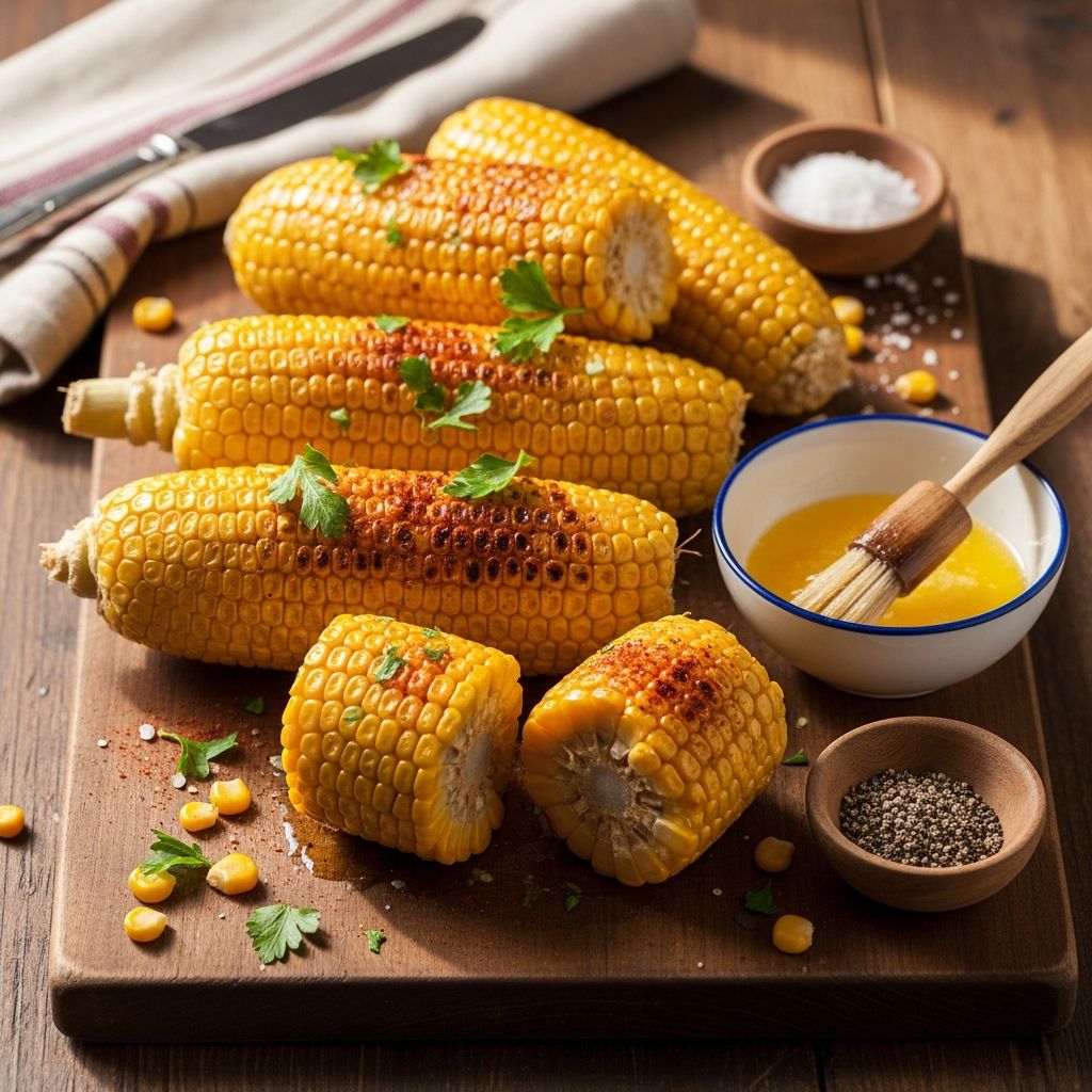 Discover the secrets to perfectly roasted corn on the cob in your oven, complete with customizable butter blends and seasoning tips.