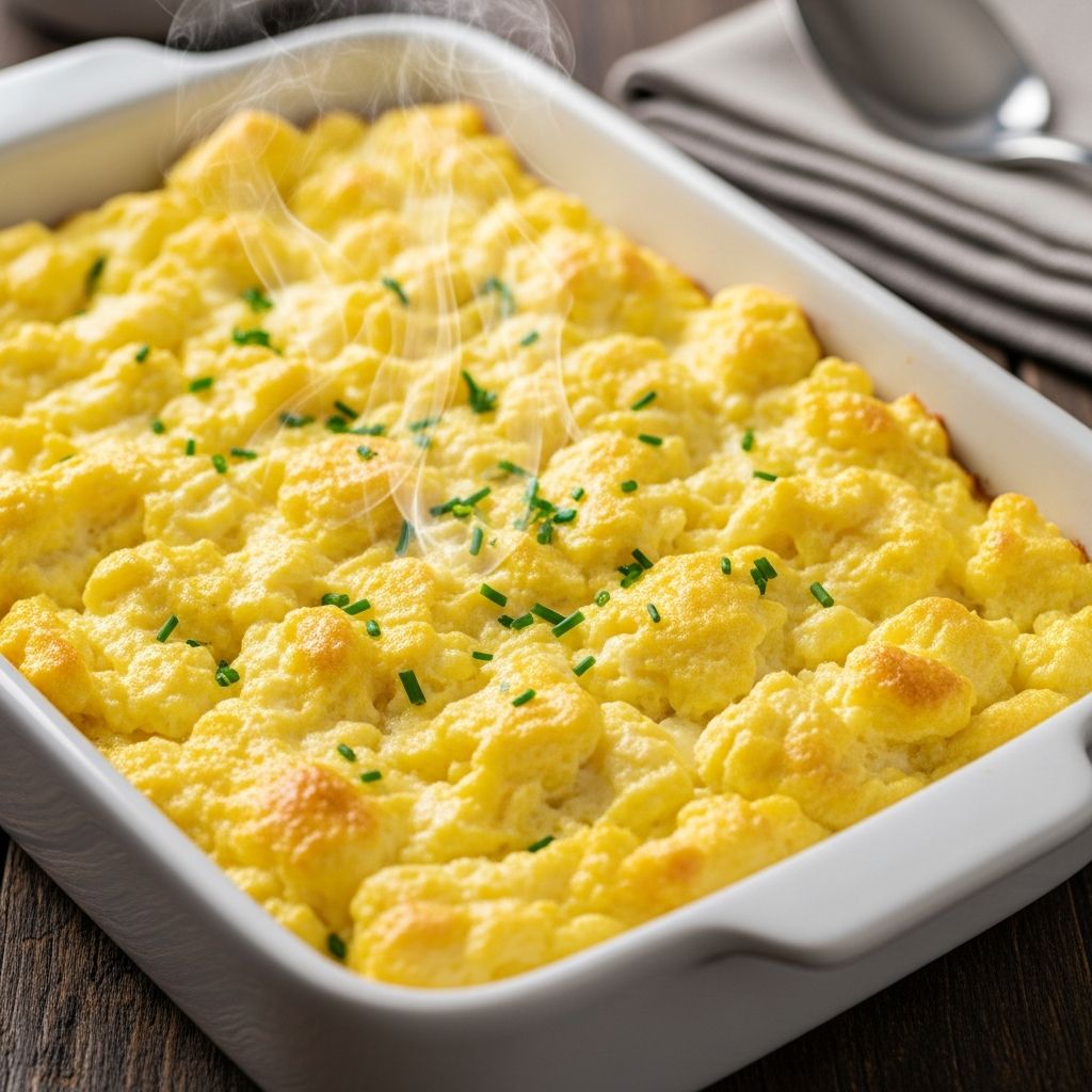 Oven Scrambled Eggs: Easy, Fluffy Eggs for a Crowd Make perfectly fluffy scrambled eggs in the oven—your new hands-off, crowd-pleasing breakfast solution.