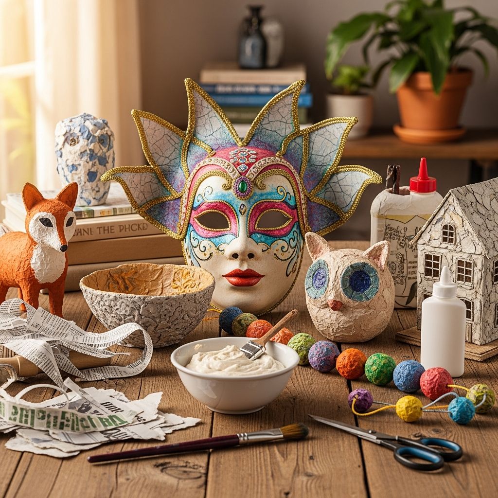 Master the art of papier mâché with time-honored recipes, expert step-by-step techniques, and endless creative project inspiration.
