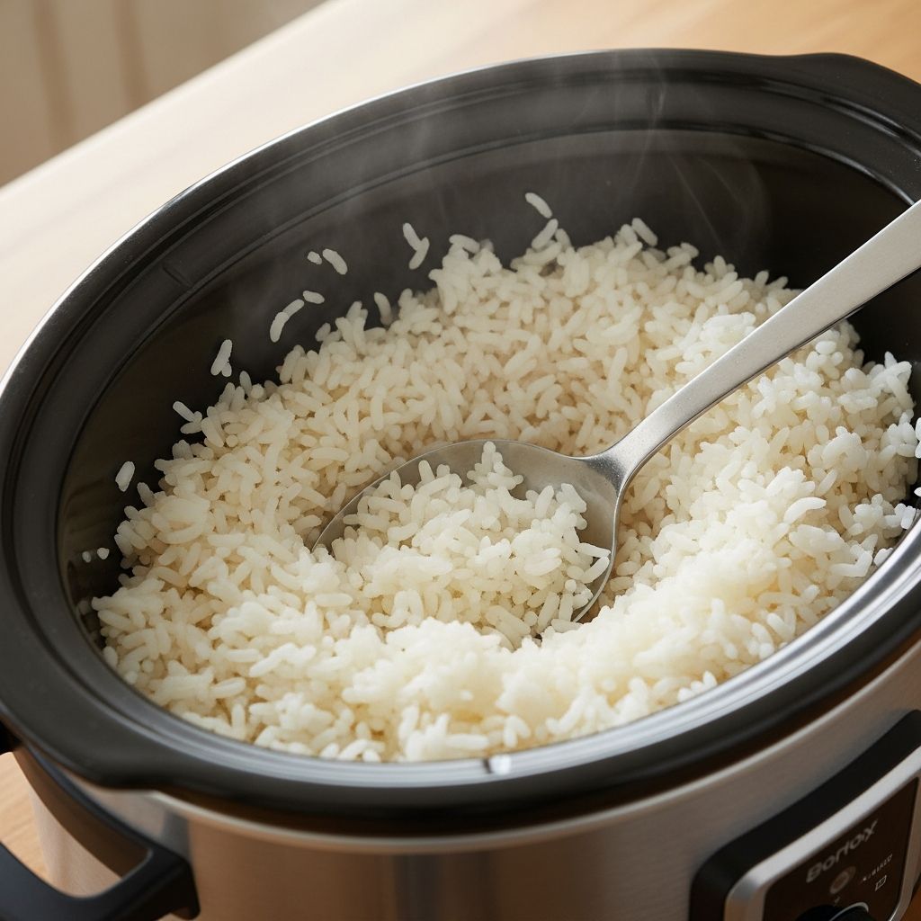 Discover how to make perfectly fluffy rice in your slow cooker with this step-by-step, error-proof Crock Pot rice method.