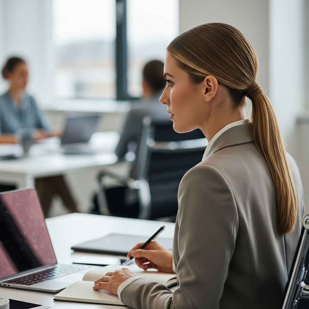 Ponytails at the Office: Professional or Not? Examining the debate on ponytails as professional hairstyles in the modern workplace, with practical tips and style advice.
