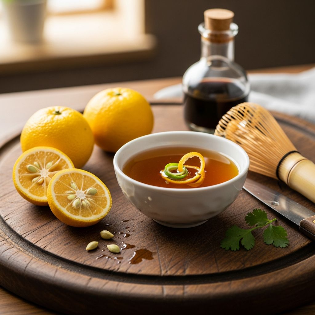 Unlock the bright, savory flavors of Japan with homemade ponzu sauce, a simple yet versatile condiment for countless dishes.