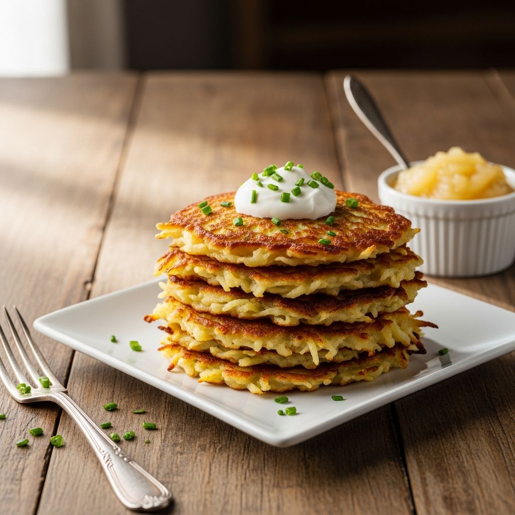 Potato Pancakes: Quick and Easy Classic Recipe Discover the essentials of making crispy, golden potato pancakes in minutes with this quick traditional recipe.