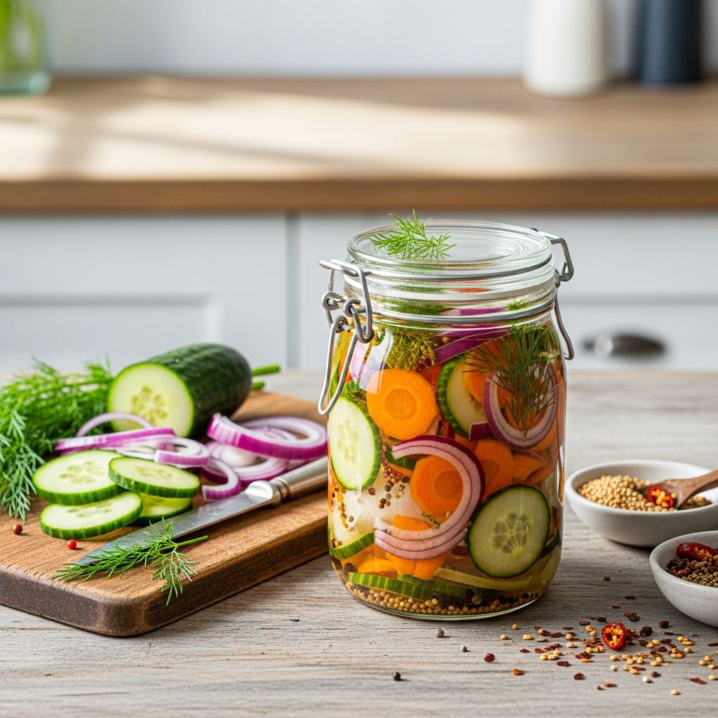 Discover the simplest method to create delicious quick pickles at home, with practical tips and endless flavor possibilities.